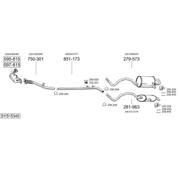Výfukový systém BOSAL SYS15345
