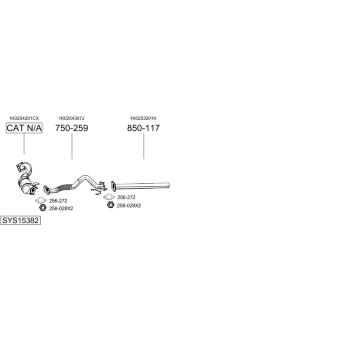 Výfukový systém BOSAL SYS15382