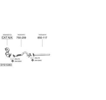 Výfukový systém BOSAL SYS15383