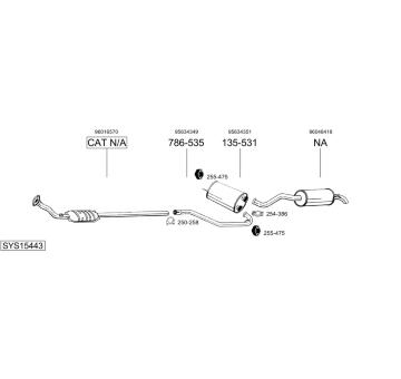 Výfukový systém BOSAL SYS15443