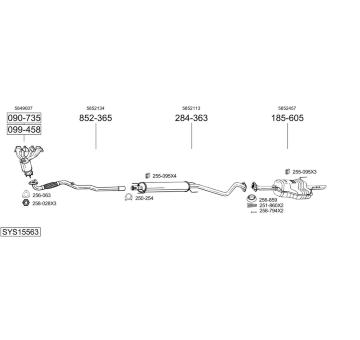 Výfukový systém BOSAL SYS15563