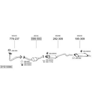 Výfukový systém BOSAL SYS15566