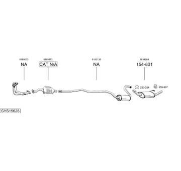 Výfukový systém BOSAL SYS15628