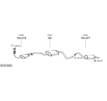 Výfukový systém BOSAL SYS15654