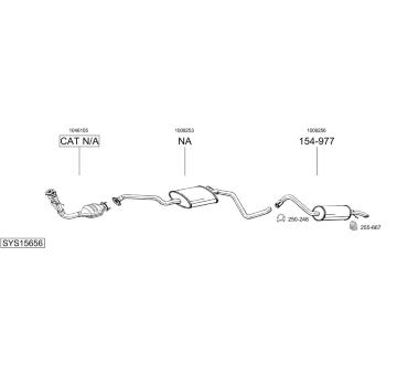 Výfukový systém BOSAL SYS15656