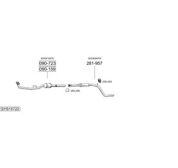 Výfukový systém BOSAL SYS15722