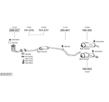 Výfukový systém BOSAL SYS15731