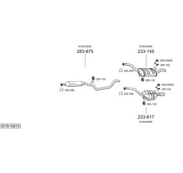 Výfukový systém BOSAL SYS15915