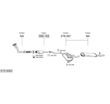 Výfukový systém BOSAL SYS16069