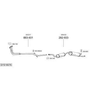 Výfukový systém BOSAL SYS16076