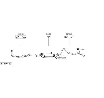 Výfukový systém BOSAL SYS16136