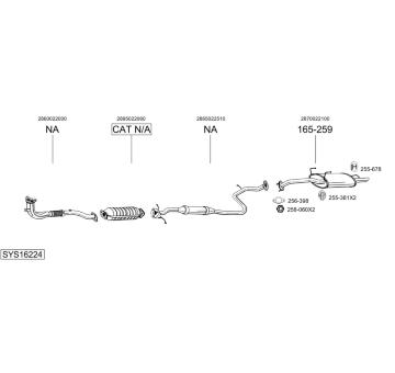 Výfukový systém BOSAL SYS16224
