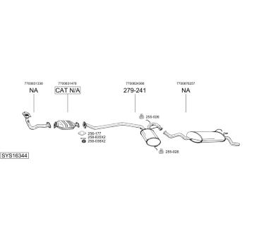 Výfukový systém BOSAL SYS16344