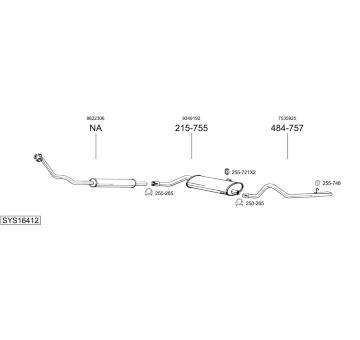 Výfukový systém BOSAL SYS16412