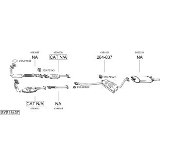 Výfukový systém BOSAL SYS16437