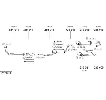 Výfukový systém BOSAL SYS16566