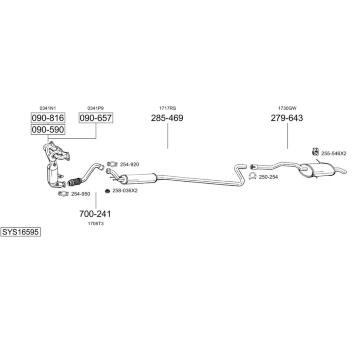 Výfukový systém BOSAL SYS16595