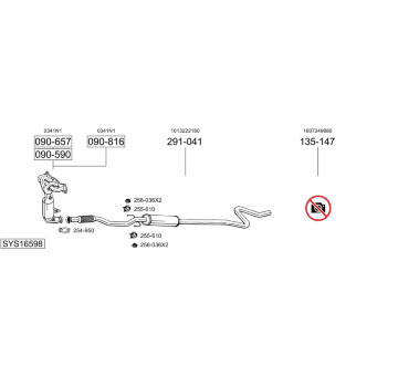 Výfukový systém BOSAL SYS16598