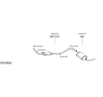 Výfukový systém BOSAL SYS16634