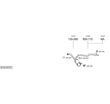 Výfukový systém BOSAL SYS16707
