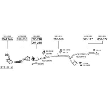 Výfukový systém BOSAL SYS16712