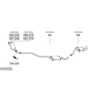 Výfukový systém BOSAL SYS16732