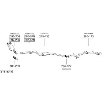 Výfukový systém BOSAL SYS16744