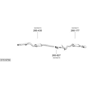 Výfukový systém BOSAL SYS16759