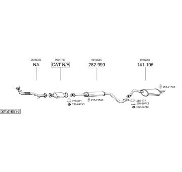 Výfukový systém BOSAL SYS16836