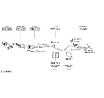 Výfukový systém BOSAL SYS16961