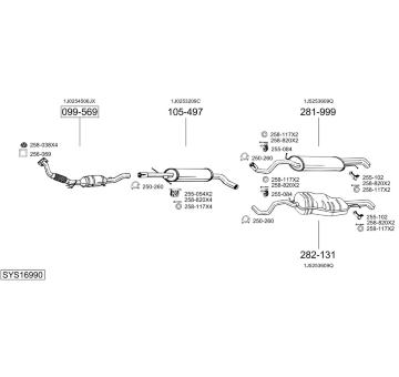 Výfukový systém BOSAL SYS16990