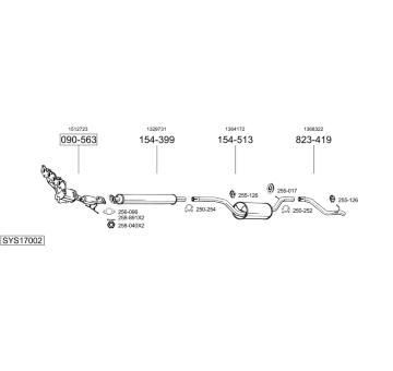 Výfukový systém BOSAL SYS17002