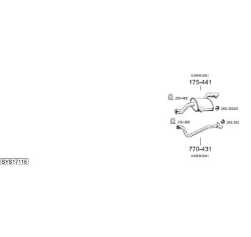Výfukový systém BOSAL SYS17116
