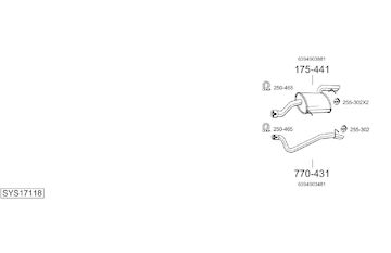 Výfukový systém BOSAL SYS17118