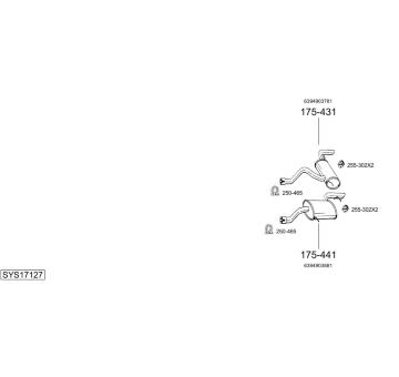 Výfukový systém BOSAL SYS17127