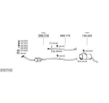Výfukový systém BOSAL SYS17143