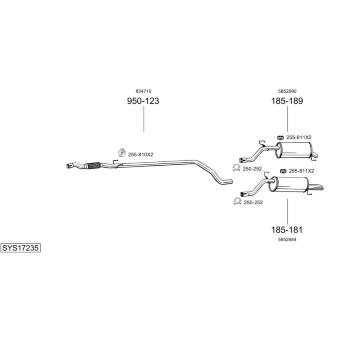 Výfukový systém BOSAL SYS17235