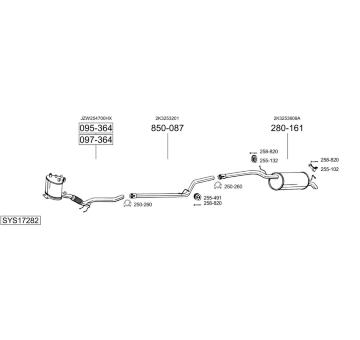 Výfukový systém BOSAL SYS17282