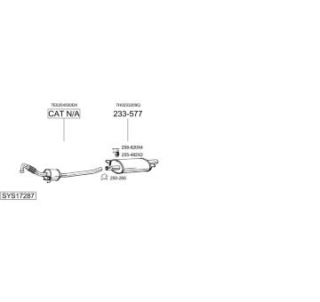 Výfukový systém BOSAL SYS17287