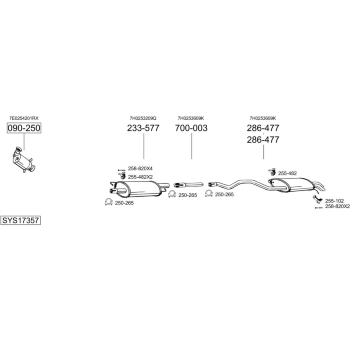 Výfukový systém BOSAL SYS17357