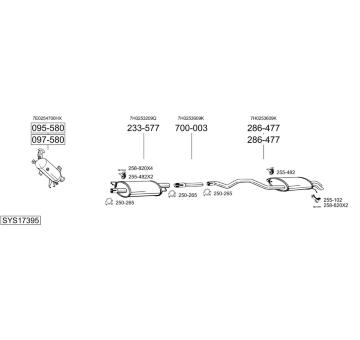 Výfukový systém BOSAL SYS17395