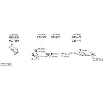 Výfukový systém BOSAL SYS17396