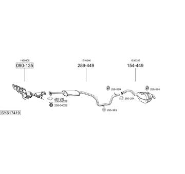 Výfukový systém BOSAL SYS17419