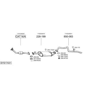 Výfukový systém BOSAL SYS17431