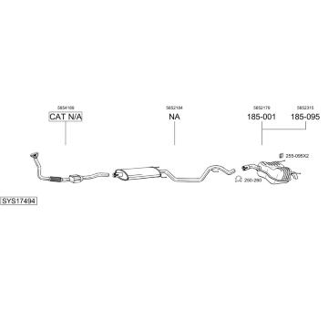 Výfukový systém BOSAL SYS17494