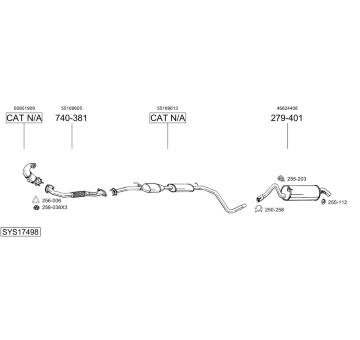 Výfukový systém BOSAL SYS17498