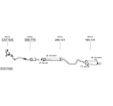 Výfukový systém BOSAL SYS17545