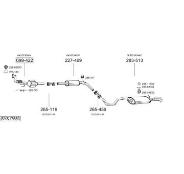 Výfukový systém BOSAL SYS17550