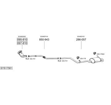 Výfukový systém BOSAL SYS17581