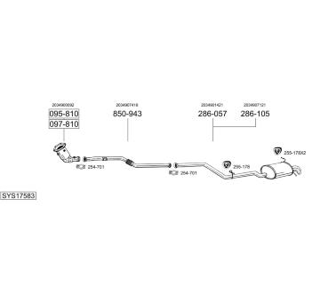 Výfukový systém BOSAL SYS17583